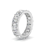 Load image into Gallery viewer, Emerald Cut Lab Diamond Eternity Ring 14K Gold
