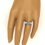 Load image into Gallery viewer, Emerald Cut Lab Diamond Eternity Ring 14K Gold

