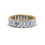 Load image into Gallery viewer, Emerald Cut Lab Diamond Eternity Ring 14K Gold
