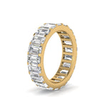 Load image into Gallery viewer, Emerald Cut Lab Diamond Eternity Ring 14K Gold
