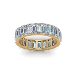 Load image into Gallery viewer, Emerald Cut Lab Diamond Eternity Ring 14K Gold
