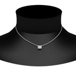 Load image into Gallery viewer, Emerald Cut Lab Diamond East West Solitaire Pendant For Women
