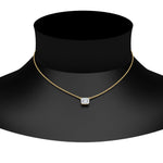 Load image into Gallery viewer, Emerald Cut Lab Diamond East West Solitaire Pendant For Women
