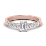 Load image into Gallery viewer, IGI Certified 1/2 - 5 Carat Lab Grown Diamond Solitaire With Accent Engagement Ring 14K Gold
