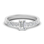 Load image into Gallery viewer, Lab Diamond Side Stone Engagement Ring 14K Gold
