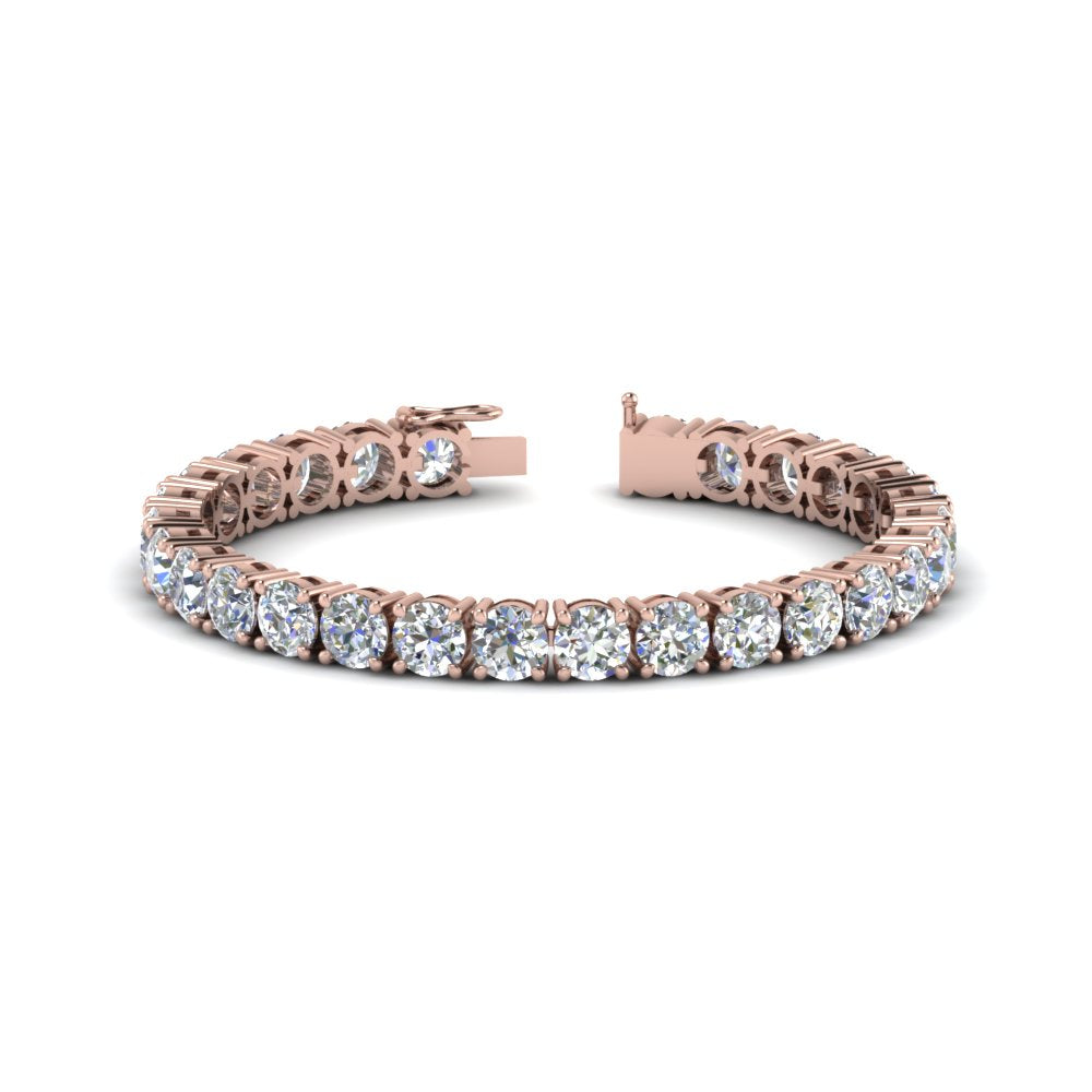 Round Lab Diamond Tennis Bracelet For Women