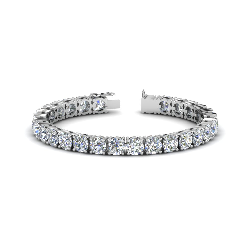 Round Lab Diamond Tennis Bracelet For Women