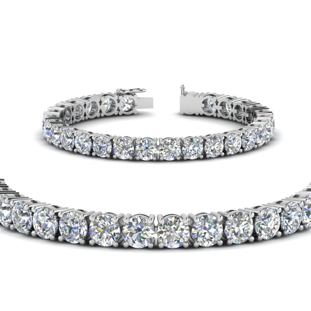 Round Lab Diamond Tennis Bracelet For Women