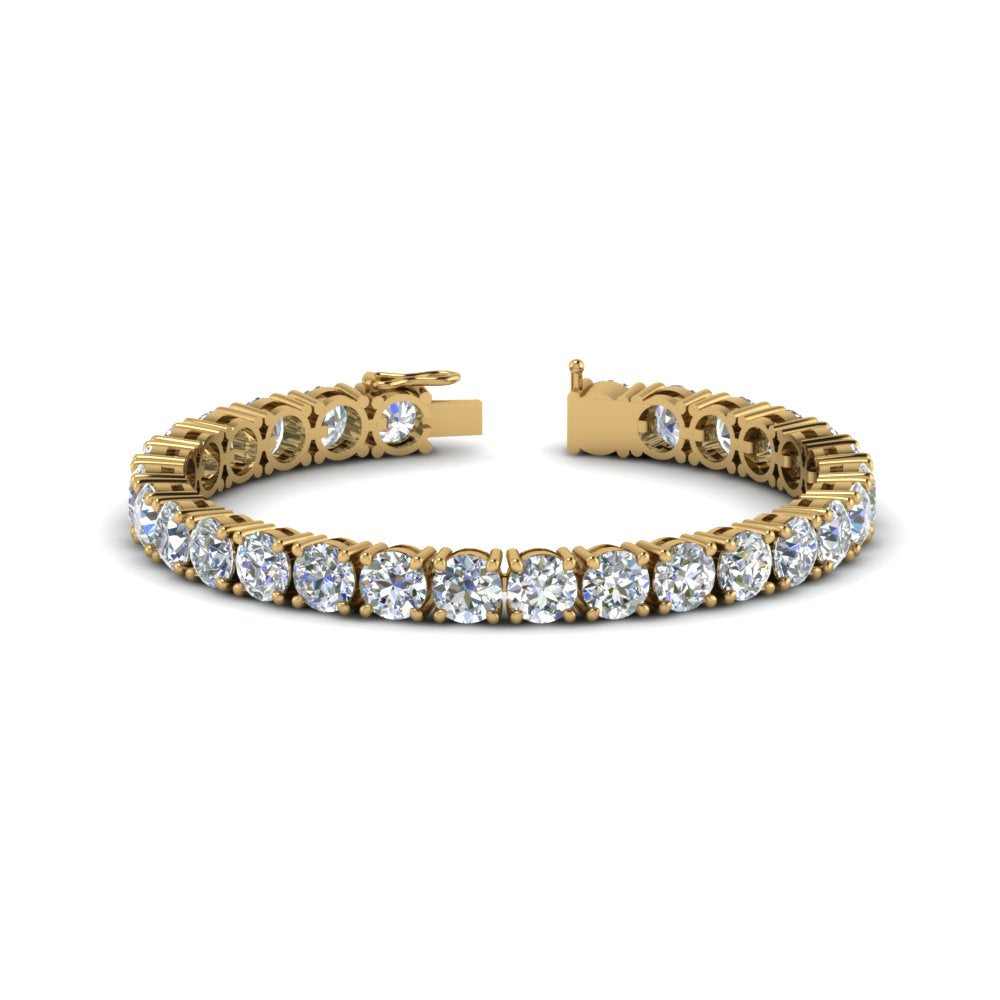 Round Lab Diamond Tennis Bracelet For Women