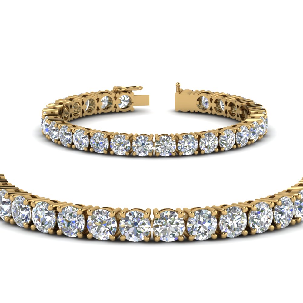 Round Lab Diamond Tennis Bracelet For Women