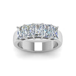 Load image into Gallery viewer, 0.50 To 5 Ct Radiant Cut Lab Diamond Five Stone Wedding Band 14k Gold
