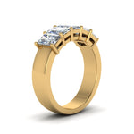 Load image into Gallery viewer, 0.50 To 5 Ct Radiant Cut Lab Diamond Five Stone Wedding Band 14k Gold

