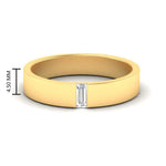 Load image into Gallery viewer, Flat Solitaire Baguette Lab Diamond Wedding Band
