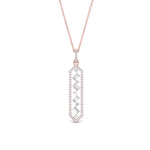 Load image into Gallery viewer, Lab Diamond Floating Hexagon Pendant For Women 14K Gold
