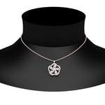 Load image into Gallery viewer, Lab Diamond Floral Design Pendant For Women 14K Gold
