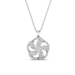 Load image into Gallery viewer, Lab Diamond Floral Design Pendant For Women 14K Gold

