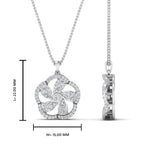 Load image into Gallery viewer, Lab Diamond Floral Design Pendant For Women 14K Gold
