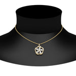 Load image into Gallery viewer, Lab Diamond Floral Design Pendant For Women 14K Gold
