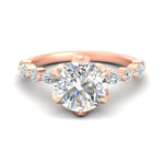 Load image into Gallery viewer, Floral Head Accented Luxury Lab Diamond Ring
