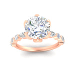 Load image into Gallery viewer, Floral Head Accented Luxury Lab Diamond Ring
