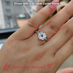 Load image into Gallery viewer, Floral Head Accented Luxury Lab Diamond Ring
