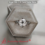 Load image into Gallery viewer, Floral Head Accented Luxury Lab Diamond Ring
