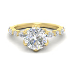 Load image into Gallery viewer, Floral Head Accented Luxury Lab Diamond Ring
