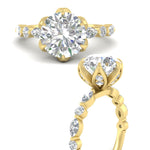 Load image into Gallery viewer, Floral Head Accented Luxury Lab Diamond Ring

