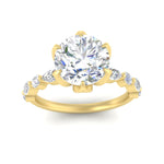 Load image into Gallery viewer, Floral Head Accented Luxury Lab Diamond Ring
