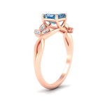 Load image into Gallery viewer, floral-leaf-asscher-cut-vivid-blue-engagement-ring-in-rose-gold-fdenr10962asgvblueangle2-nl-rg.jpg