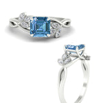 Load image into Gallery viewer, floral-leaf-asscher-cut-vivid-blue-engagement-ring-in-white-gold-fdenr10962asgvblueangle3-nl-wg.jpg