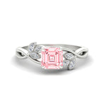 Load image into Gallery viewer, floral-leaf-asscher-cut-vivid-pink-engagement-ring-in-white-gold-fdenr10962asgvpinksleep-nl-wg.jpg
