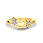 Load image into Gallery viewer, floral-leaf-asscher-cut-vivid-yellow-engagement-ring-in-yellow-gold-fdenr10962asgvyellowsleep-nl-yg.jpg