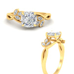 Load image into Gallery viewer, floral-leaf-cushion-cut-diamond-engagement-ring-in-yellow-gold-fdenr10962cuangle3-nl-yg.jpg