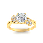 Load image into Gallery viewer, floral-leaf-cushion-cut-diamond-engagement-ring-in-yellow-gold-fdenr10962cuangle5-nl-yg.jpg