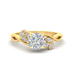 Load image into Gallery viewer, floral-leaf-cushion-cut-diamond-engagement-ring-in-yellow-gold-fdenr10962cusleep-nl-yg.jpg