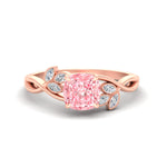 Load image into Gallery viewer, floral-leaf-cushion-cut-vivid-pink-engagement-ring-in-rose-gold-fdenr10962cugvpinksleep-nl-rg.jpg