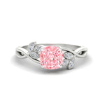 Load image into Gallery viewer, floral-leaf-cushion-cut-vivid-pink-engagement-ring-in-white-gold-fdenr10962cugvpinksleep-nl-wg.jpg