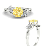 Load image into Gallery viewer, floral-leaf-cushion-cut-vivid-yellow-engagement-ring-in-white-gold-fdenr10962cugvyellowangle3-nl-wg.jpg