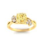Load image into Gallery viewer, floral-leaf-cushion-cut-vivid-yellow-engagement-ring-in-yellow-gold-fdenr10962cugvyellowangle5-nl-yg.jpg
