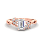 Load image into Gallery viewer, floral-leaf-emerald-cut-diamond-engagement-ring-in-rose-gold-fdenr10962emsleep-nl-rg.jpg