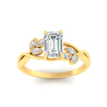 Load image into Gallery viewer, floral-leaf-emerald-cut-diamond-engagement-ring-in-yellow-gold-fdenr10962emangle5-nl-yg.jpg