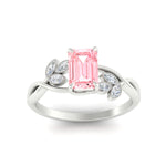 Load image into Gallery viewer, floral-leaf-emerald-cut-vivid-pink-engagement-ring-in-white-gold-fdenr10962emgvpinkangle5-nl-wg.jpg