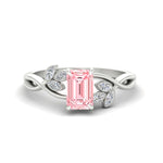 Load image into Gallery viewer, floral-leaf-emerald-cut-vivid-pink-engagement-ring-in-white-gold-fdenr10962emgvpinksleep-nl-wg.jpg