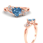 Load image into Gallery viewer, floral-leaf-heart-shaped-vivid-blue-engagement-ring-in-rose-gold-fdenr10962htgvblueangle3-nl-rg.jpg