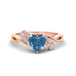 Load image into Gallery viewer, floral-leaf-heart-shaped-vivid-blue-engagement-ring-in-rose-gold-fdenr10962htgvbluesleep-nl-rg.jpg