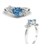 Load image into Gallery viewer, floral-leaf-heart-shaped-vivid-blue-engagement-ring-in-white-gold-fdenr10962htgvblueangle3-nl-wg.jpg