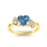 Load image into Gallery viewer, floral-leaf-heart-shaped-vivid-blue-engagement-ring-in-yellow-gold-fdenr10962htgvblueangle5-nl-yg.jpg