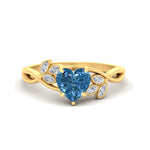 Load image into Gallery viewer, floral-leaf-heart-shaped-vivid-blue-engagement-ring-in-yellow-gold-fdenr10962htgvbluesleep-nl-yg.jpg