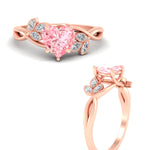 Load image into Gallery viewer, floral-leaf-heart-shaped-vivid-pink-engagement-ring-in-rose-gold-fdenr10962htgvpinkangle3-nl-rg.jpg